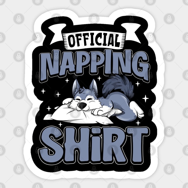 Wolf - Official Napping Sticker by Modern Medieval Design